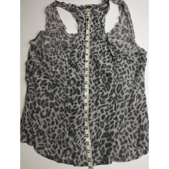 JOIE Womens SMALL Gray Leopard Print 100% SILK Racerback TANK TOP $134 EUC - Picture 6 of 10